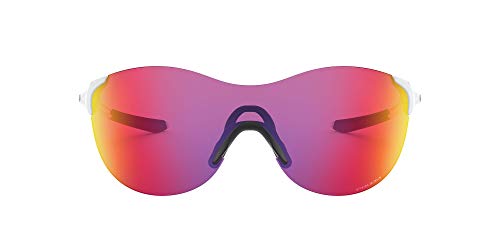 Oakley Women s OO9453 EVZero Ascend Rectangular Sunglasses, Polished White Prizm Road, 37 mm