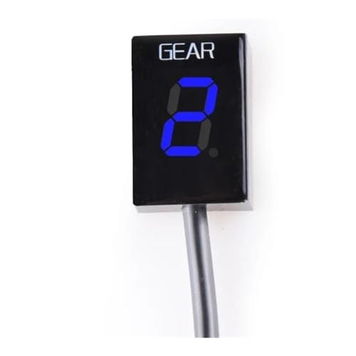 オートバイギアインジケータ FZ8 用 2010-2015 FZ6用 2006-2012 SR400 用 2014-2017 XV950用 2018 2019 オートバイギアインジケーターデジタルギアメーター(Blue)