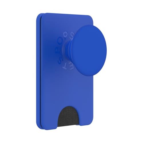 Image of PopSockets Phone Wallet for MagSafe, Phone Card Holder with Grip, Blue - Cobalt