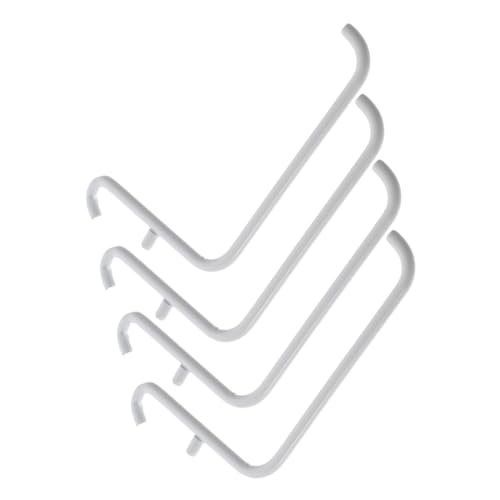 SOESFOUFU Metal Pegboard Hooks Set 4 Pack Garage Organizer Hooks for Tools Basement Supplies White Easy Install for Home Office