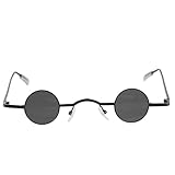SOIMISS Kleine runde Sonnenbrille Kreative Brille Dekorative Partybrille Strandbrille für Männer Frauen (Schwarz)