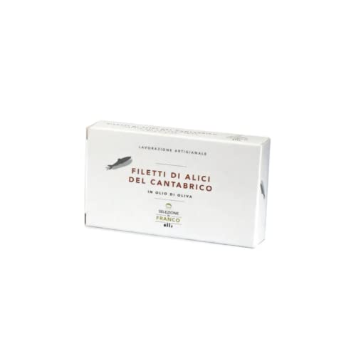 Selezione di Franco® | Filetes de Anchoa del Cantábrico Aceite de Oliva | Elaboración Manual de Anchoas del Cantábrico | Cuzziol® Anchoas del Cantábrico - 1 x Netto 70 Gr