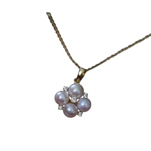 Collar de perlas largo de imitación en plata 925 para regalo de aniversario