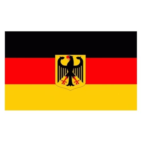 Fahne DEUTSCHLAND mit Adler, 90x150 cm, mit Ösen, **VERSAND GRATIS**