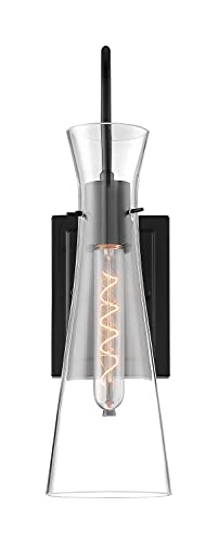 Image of NUVO 60 /6877 Bahari 1 Light Wall Sconce Fixture,Black