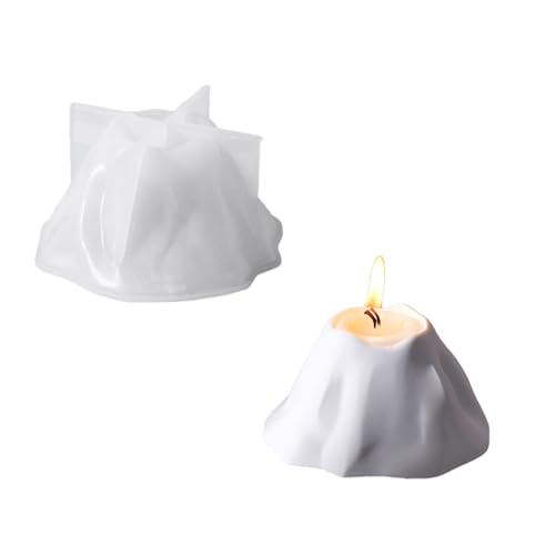 Uqezagpa Molde de silicona multiusos de montaña de nieve, ideal para manualidades de velas perfumadas y decoración artística del hogar