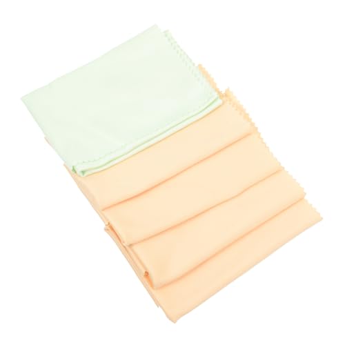 YARNOW 5Pcs Multipurpose Musical Instrument Wiping Cloths Soft Durable Guitar Violin Clean Cloths Random Color High Absorbency Lint for Go Cleaning Random Color
