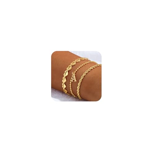 Design di tendenza: Questi braccialetti sono gli ultimi pegni d'amore, regalo perfetto per San Valentino; braccialetti d'oro lunghezza è 6.5'+1.5' catena regolabile allungare, si può facilmente regolare per collegare braccialetti lunghezza da soli