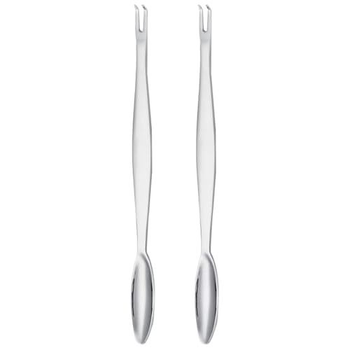 MAGICLULU Herramientas de Usar de Acero Cangrejo de Inoxidable Patas para 2 Piezas Diseño Antideslizante y Fácil para Cocina y Mariscos