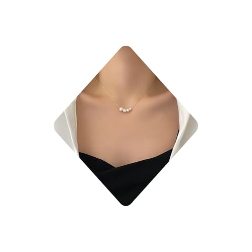 White Freshwater Pearl Necklace for Women Dainty Pearl Choker Necklace