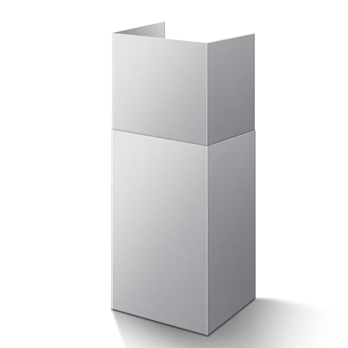Range Hood Silver Gray Two-Piece Chimney Cover for Tieasy USCX08T75-SG Wall Mount Range Hood