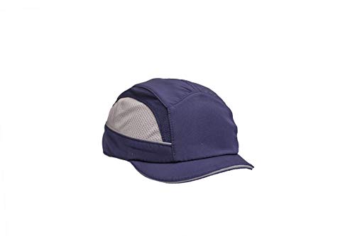 Irudek AIRCAP MP Azul Marino – Gorra con casquete Interior en ABS, ventilada y Ajustable (52–65 cm), Banda antisudor Dryfit, Bandas Reflectantes, Visera Corta 25 mm, Norma EN 812:2012