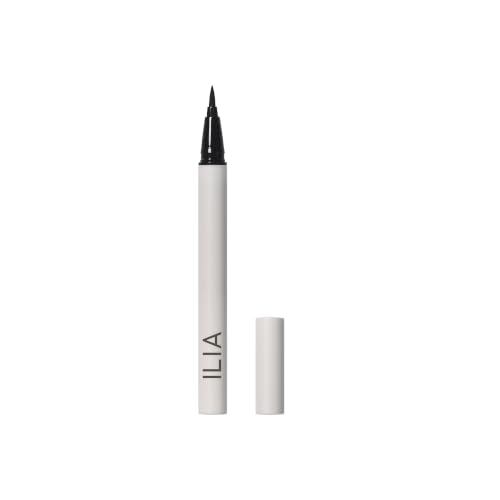 ILIA - Clean Line Liquid Liner with Precision Tip | Quick Dry, Water Resistant, Smooth Application | Carbon Black-Free, Non-Toxic, Vegan, Cruelty-Free (Classic Black, 0.01 fl oz | 0.55 ml)