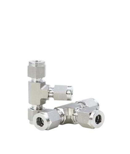 Raccord à 3 voies té de compression acier inoxydable 316L avec écrou fileté UNF - 5