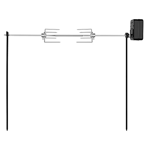 only fire Spit Rotisserie for Outdoor Campfire Grilling, Over Fire Camp Grill with 35×5/16" Square Spit Rod