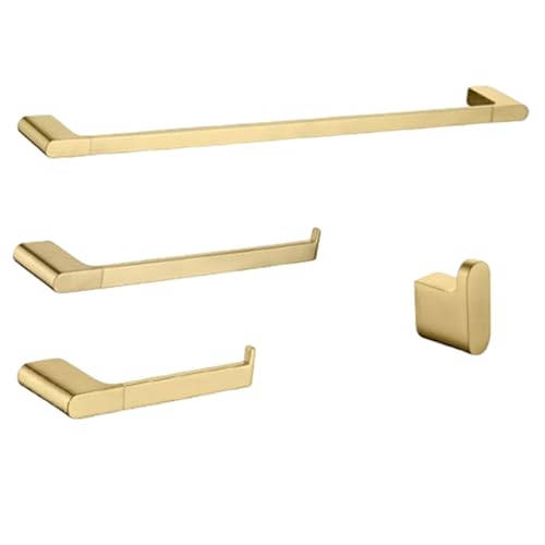 Ensemble d'accessoires de salle de bain or brossé 4 pièces chic - 2