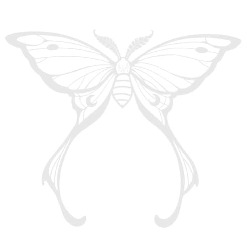 Beautiful Luna Moth 5 inch White Indoor Outdoor Vinyl Decal