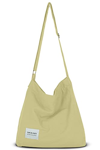 Image of Hobo Crossbody Bag for Women - Large Cotton Tote Shoulder Purse | Adjustable Strap