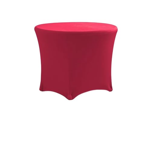 Jupe de table ronde élastique et nappe stretch fuchsia pour fête d'hôtel