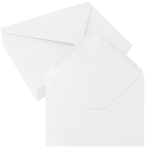 JAGERGREEN 50 Enveloppes B6 137x194 mm, 150 g/m² Taille Lettre, Enveloppes Blanches Auto-Adhésives pour Invitation de Mariage, Cartes de Vœux, Baby Shower,...