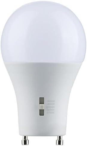 Miniatura 2 de Satco S11796 LED A19 de 14 vatios base GU24 de dos pines CCT seleccionable 120 voltios acabado blanco