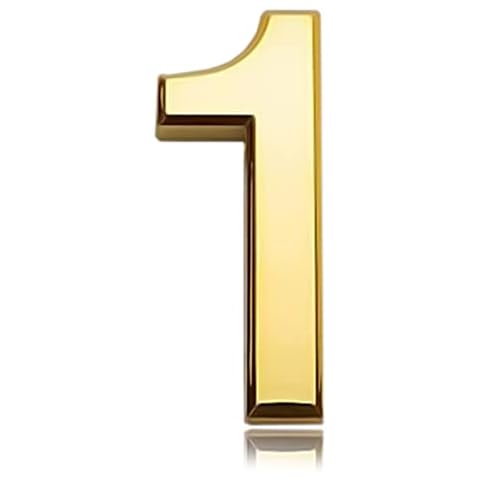 3D Self Adhesive House Numbers in Gold Cover