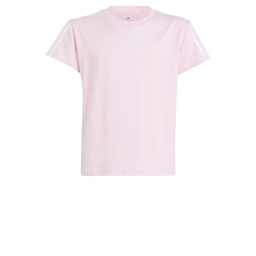 Adidas Girl's Essentials T-Shirt, Clear pink/White, 11-12 Years