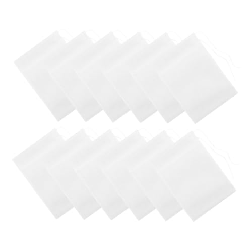 Abaodam 100個 入り使い捨て巾着型茶包袋 不織製ティーフィルターバッグ 茶葉やコーヒー用 漏れ防止密封設計 簡単便利な使い捨てプ