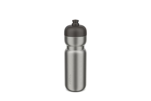 Mepal - Edelstahl Trinkflasche Pull Sport - Auslaufsicher - Mit einer Hand zu halten öffnen und trinken - Leichter Edelstahl - Wasserflasche - 800 ml - Graphite black