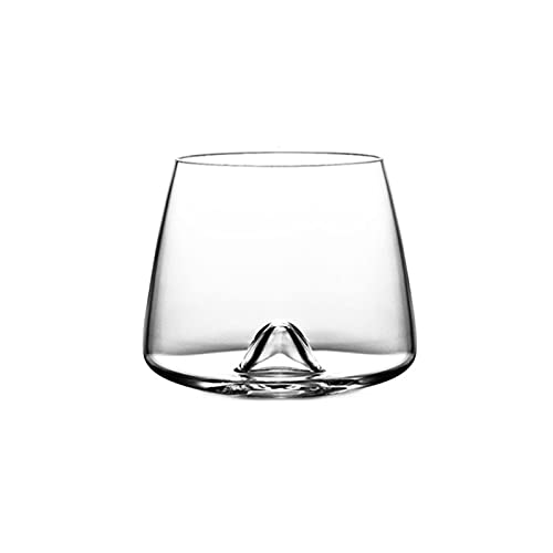 Whisky Glass, Scotch Whisky Rock Glass, Tumbler Vortex Type Bottom Vortex Design Rode Wijnglas, gebruikt voor Bar Whisky Shot Bril (Capacity : 380ml, Color : Eddy Glass) - Image 3
