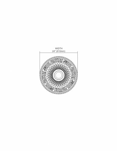 Image of Elk M1006AB Floral Wreath Ceiling Medallion, 24-Inch, Antique Bronze Finish
