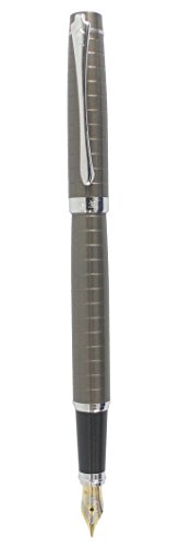 Sipliv Deluxe Business Fountain Pen 9103, Grid Pen Body, Gray #TOP14