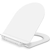 🚾 PREMIUM TOILETTENDECKEL - Größe: 46cm lang 36cm breit, Innenloch: 30cm lang 23cm breit. Der WC-Sitz aus Urea-Duroplast hat antibakterielle und antistatische Eigenschaften und schützt so die Gesundheit von Ihnen und Ihrer Familie. Maximale Belastbarkeit bis zu 150 kg.