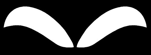 Precut Vinyl Tint EYELID Overlay for 2003-2005 Dodge Neon Headlights (Gloss White)