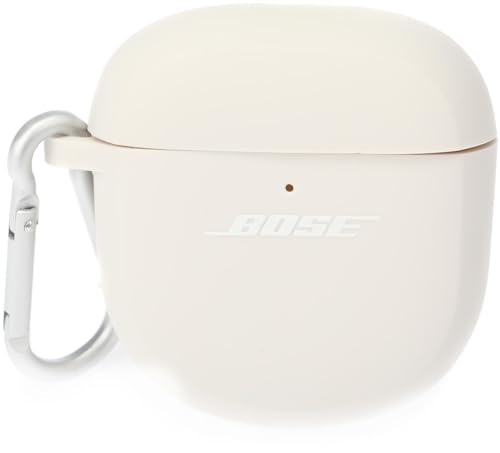 Bose Funda para el Estuche de los QuietComfort Earbuds II, con Parte Exterior de protección de Silicona, con mosquetón de Transporte de Aluminio, Soapstone