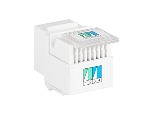 Monoprice RJ-11 Toolless Keystone Jack blanco miniatura 2