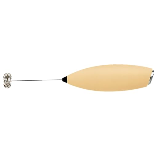 Frother de leche: fabricante de espuma manual de acero inoxidable, mezclador de bebidas operado por batería | Potente batidor de huevos para café, capuchino, latte, matcha, chocolate caliente, 2 en 1