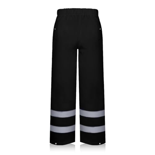 Image of TCCFCCT Class 3 Reflective Rain Suits for Men - Waterproof Lightweight Pants With Hood, High Visibility Gear for Safety Work & Outdoors, Durable, 2XL-3XL Black P