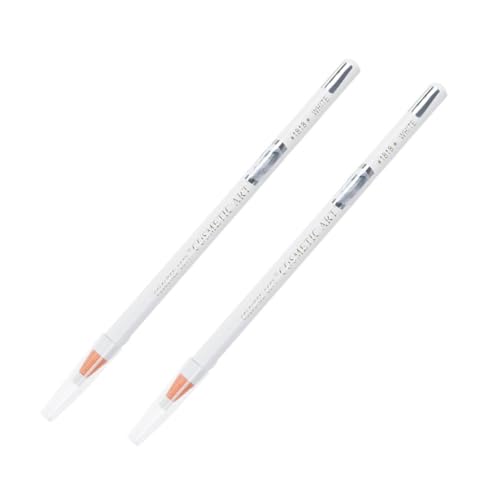 FOMIYES 2 piezas Lápiz Delineador Blanco Resistente al Agua Suave y Fácil de Aplicar para Maquillaje Profesional y Personal Lápiz de Ojos de Larga Duración y Alta Precisión