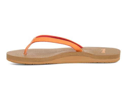Image of Sanuk Yoga Joy Womens Flip Flops | Yoga Mat Footbed | Sandals for Women | Womens Yoga Sandals | Women's Beach Sandals