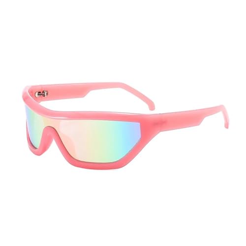 Lunettes de soleil grand écran rose gelée contre l'éblouissement ski vélo