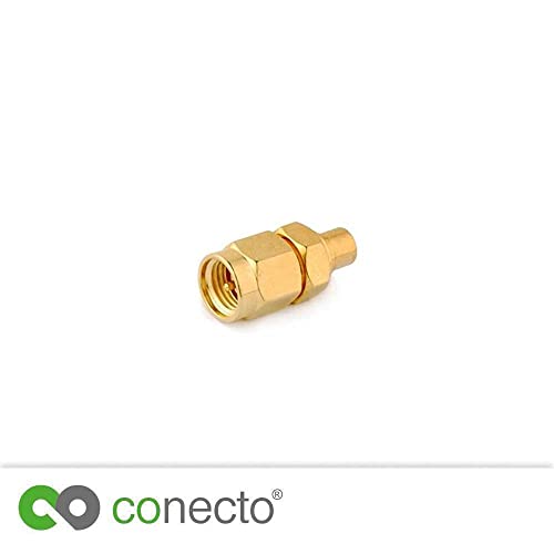 conecto SMA-MCX Adapter Coupler to Male Gold-Plated - for Connecting SMA to MCX Connectors Set of 1, 1er Set - Image 4