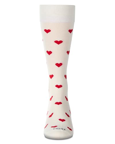 MeMoi Men's Hearts Rayon From Rayon Crew Socks4