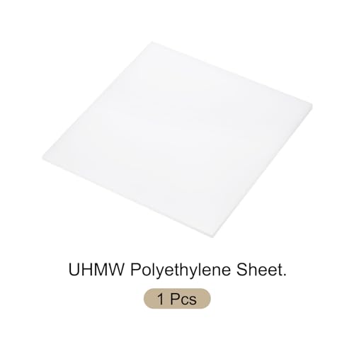 Image of 12 x 12 Inch UHMW Polyethylene Sheets, 1 /4 Inch Thick Ultra High Molecular Weight White Plastic Sheet [for Home, Industrial]