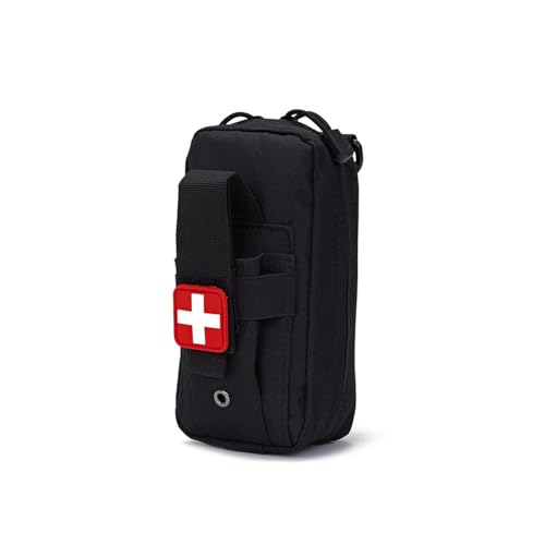 Feloyal Borsa di Primo Soccorso EMT, Sacchetto Emergenza Tattica Medico per Arrampicarsi Campeggio Escursionismo Nero