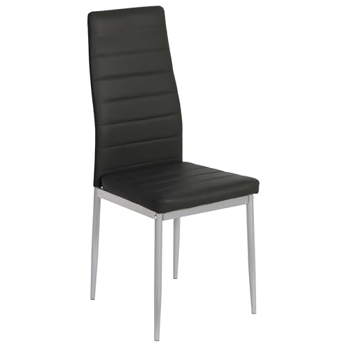 Miroytengo Pack 2 Sillas Salón Comedor Dalba Estilo Industrial Color Negro
