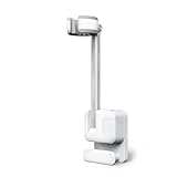 OREZMY Hairdryer Stand Holder Wall Mount Rotating Hair Dryer Rack Punch-Free 2025 Styling Tools Organizer For Bathroom(WHITE)