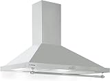 Klarstein Okap kuchenny 90 cm, z diodami LED, wydajny, cichy, strumień powietrza 591,5 m³/h, okap ścienny z aluminiowym filtrem przeciwtłuszczowym i 3 poziomami mocy, 90 cm