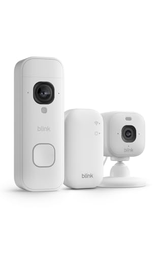Blink Battery Doorbell 2K+ (newest model) and Mini 2K+ (newest model) — 2K video resolution, enhanced audio. Sync Module Core included - 1 Camera + Battery Doorbell 2K+ (White)
