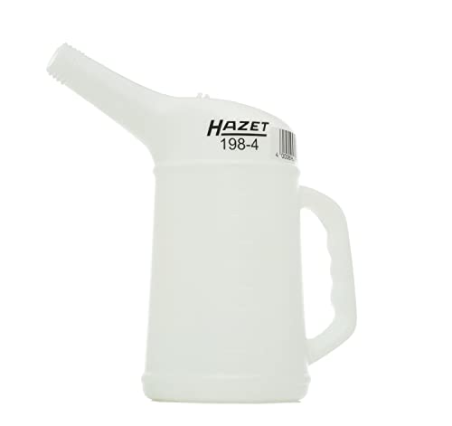 HAZET Messbecher 198-4 1 Liter für Bremsflüssigkeit und nicht-säurehaltige Flüssigkeiten HDPE-Material in Weiß/transparent